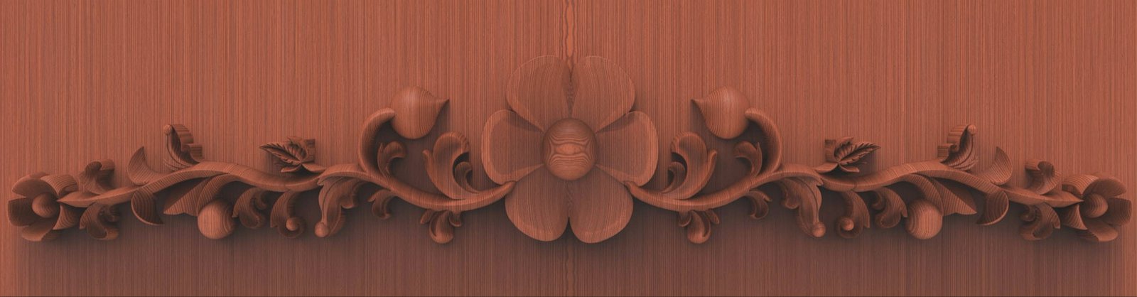 Beds & Sofa - BS-88 Elegant Floral Scrollwork Decorative Carving 3D Model
